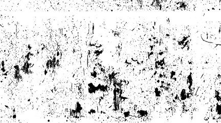 Grunge black and white pattern. Monochrome particles abstract texture. Background of cracks, scuffs, chips, stains, ink spots, lines. Dark design background surface. Gray printing element