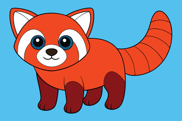 Cute animal Vector art in Illustration on a White Background