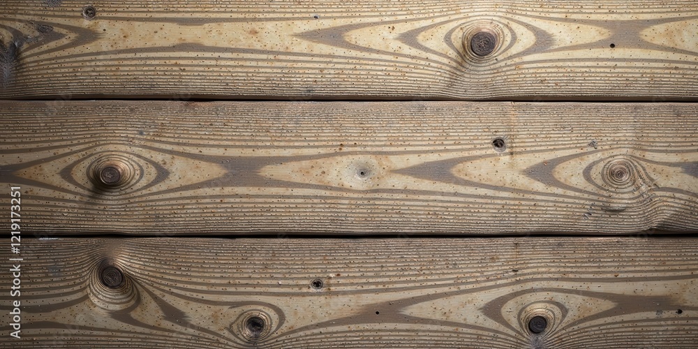 Aufkleber Rustic Weathered Wooden Planks Texture Background Showing Natural Grain Patterns and Knots