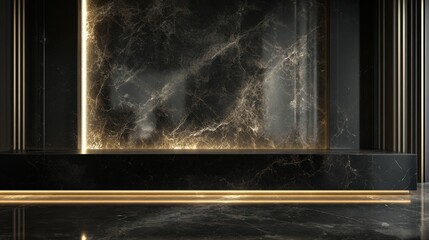 Luxurious Black Marble Interior Design Showcase