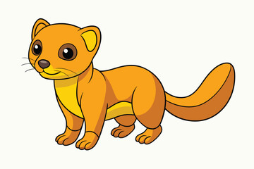Cute animal Vector art in Illustration on a White Background