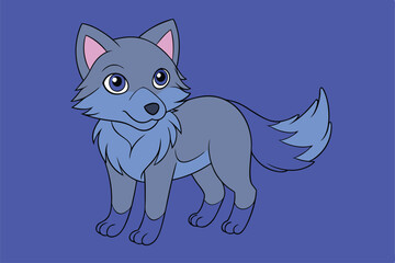 Cute animal Vector art in Illustration on a White Background