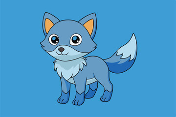 Cute animal Vector art in Illustration on a White Background