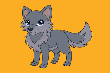 Cute animal Vector art in Illustration on a White Background