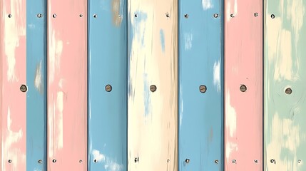 Pastel Painted Wooden Planks Background Texture