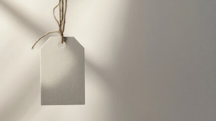 Elegant Blank Paper Tag with Natural String