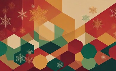 A dynamic abstract geometric pattern featuring a kaleidoscopic arrangement  in vibrant shades