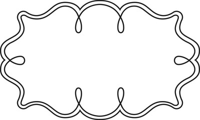Wavy double lines forming an elegant and decorative frame, featuring intricate swirls and ample copy space, perfect for enhancing vintage or classic design projects