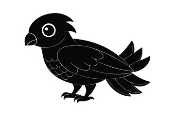 Cute Bird Vector art in Illustration on a White Background