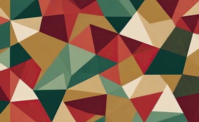 A dynamic abstract geometric pattern featuring a kaleidoscopic arrangement  in vibrant shades