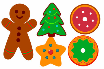 A Christmas Vector art in Illustration on a White Background