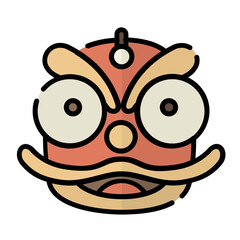 chinese new year lion dance icon	