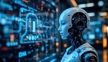 Fototapeta premium AI in human resources for recruitment automation