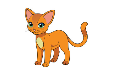 Cute animal Vector art in Illustration on a White Background