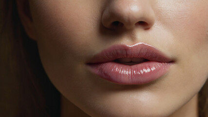 Naklejka premium close up of a woman lips