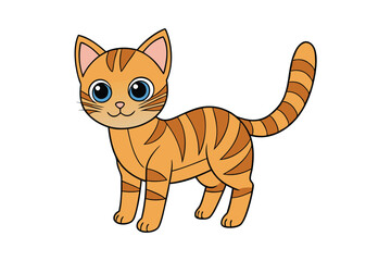 Cute animal Vector art in Illustration on a White Background