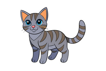 Cute animal Vector art in Illustration on a White Background