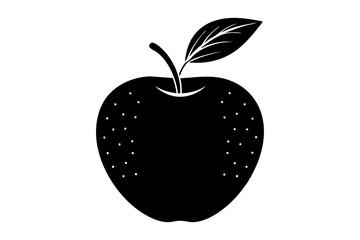 A apple Vector art in Illustration on a White Background