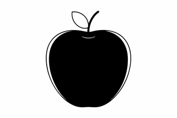 A apple Vector art in Illustration on a White Background