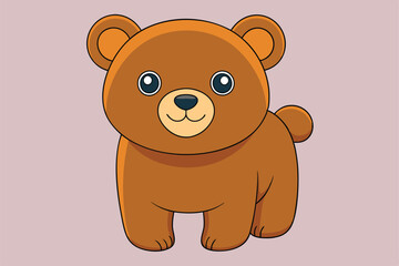 Cute animal Vector art in Illustration on a White Background