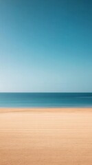 Calm beach with clear blue sky and tranquil sea view