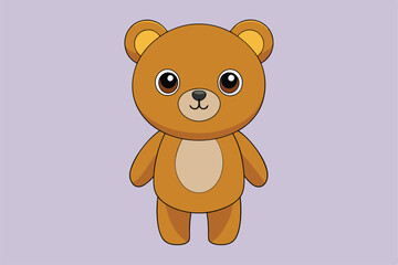 Cute animal Vector art in Illustration on a White Background