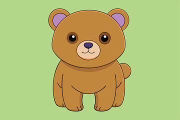 Cute animal Vector art in Illustration on a White Background