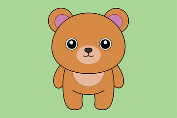 Cute animal Vector art in Illustration on a White Background