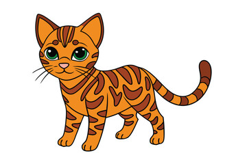 Cute animal Vector art in Illustration on a White Background