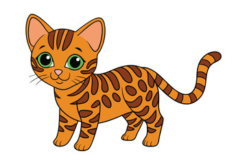 Cute animal Vector art in Illustration on a White Background