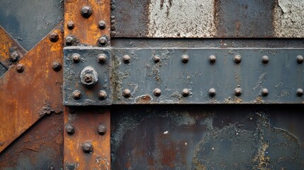 A close-up of a building facade showcasing the texture of concrete, metal, and glass in an abstract composition