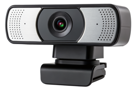 Webcam isolated with transparent background
