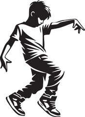 Smart boy Dance Step Design 