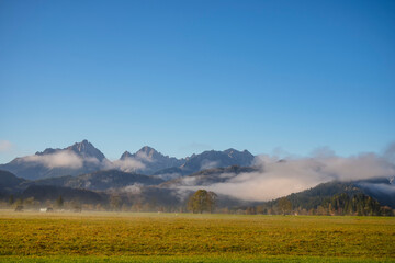 Fototapeta premium Fall scenery in the German Alps around Füssen