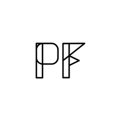 PF monogram logo design letter text name symbol monochrome logotype alphabet character simple logo