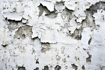 Fototapeta premium Grunge White Wall Texture Peeling Paint Abstract Background