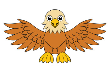 Cute Bird Vector art in Illustration on a White Background