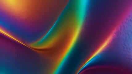 an abstract holographic gradient with vibrant rainbow colors and iridescent texture, smooth flowing patterns background