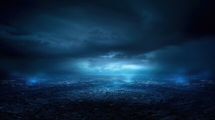 The abstract beauty of a lightning storm captivates. Dark clouds and rain enhance the scene's drama.