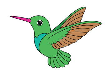 Cute Bird Vector art in Illustration on a White Background