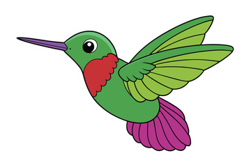 Cute Bird Vector art in Illustration on a White Background