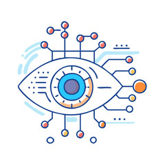 vision ai icon, vision ai vector illustration-simple illustration of vision ai, perfect for vision ai logos and icons