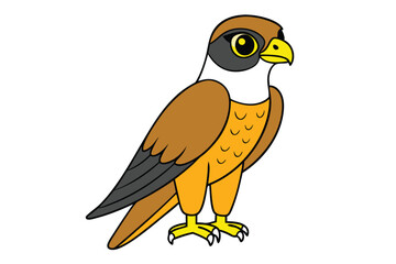 Cute Bird Vector art in Illustration on a White Background
