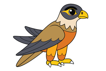 Cute Bird Vector art in Illustration on a White Background