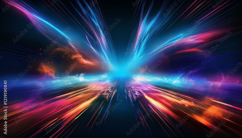 Poster abstract sport background with motion elements. light dynamic effect. generated image