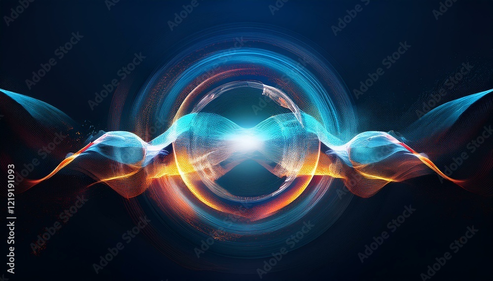 Poster abstract sport background with motion elements. light dynamic effect. generated image