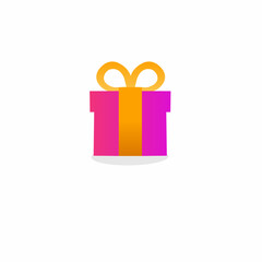 gift box vector illustration,red gift box on white background 