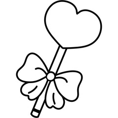 Fototapeta premium Cute Valentine outline 