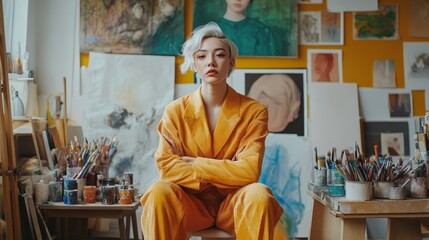 Exploring Androgynous Identity: Artist's Creative Studio Transformation