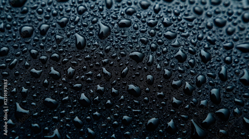 Poster captivating macro droplets on smooth surface for clean,refreshing visuals